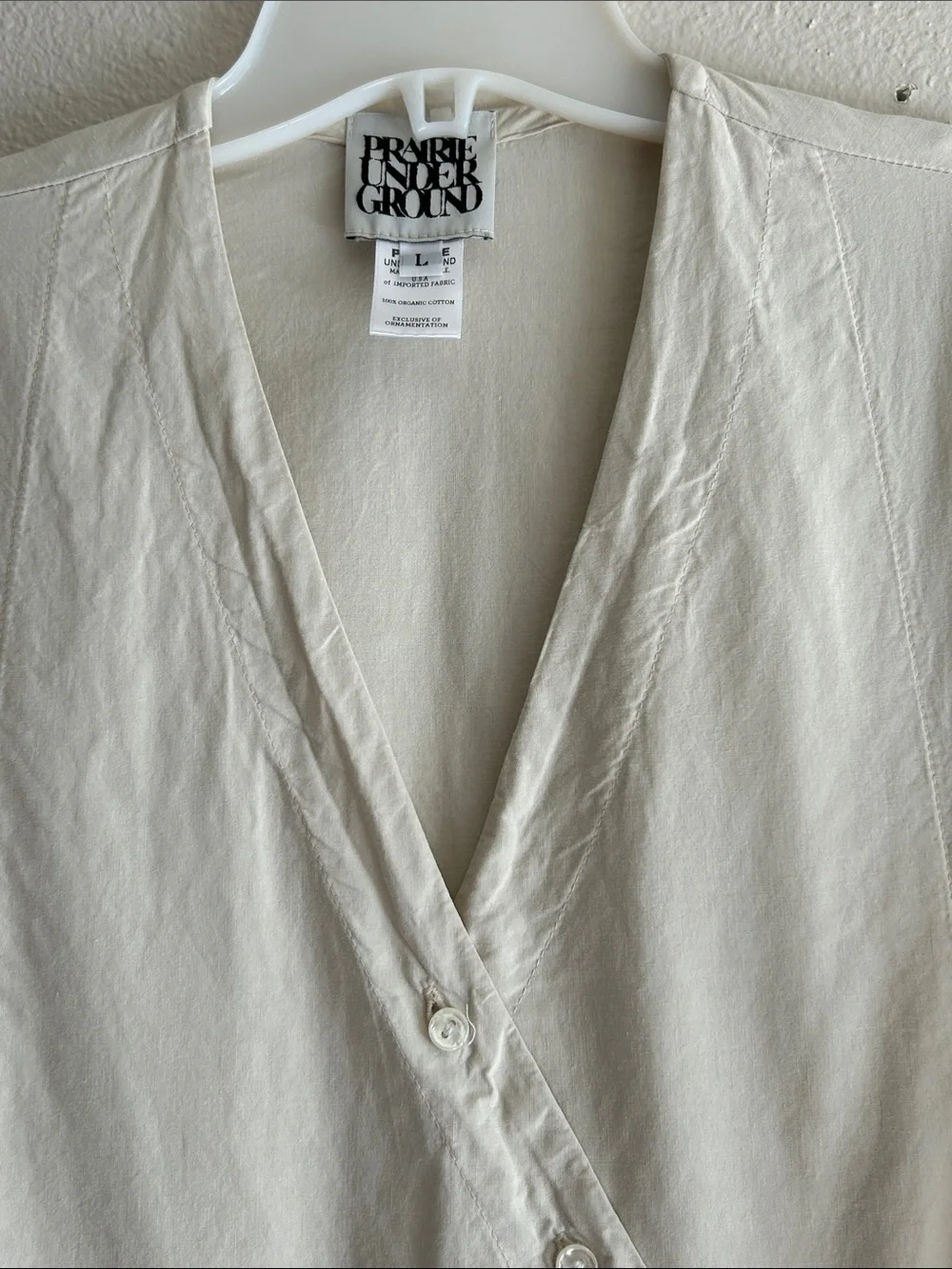Prairie Underground Cream Wrap-Style Long Sleeve Shirt Jacket - Picture 5 of 6